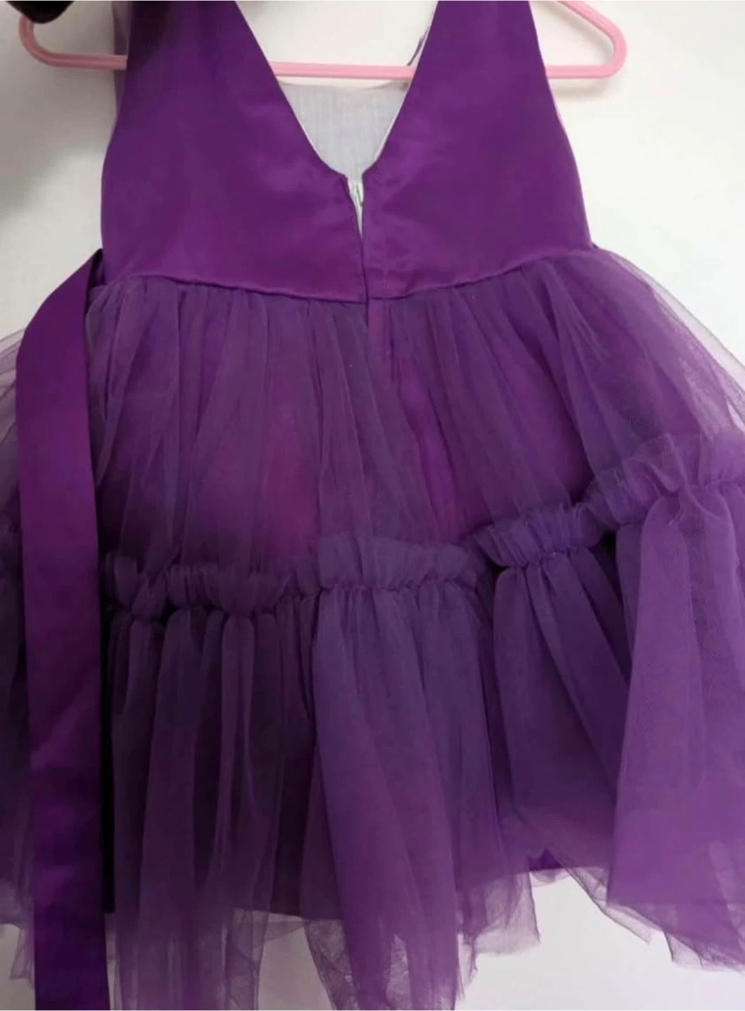 Purple Tulle Dress with Bow - photo 2