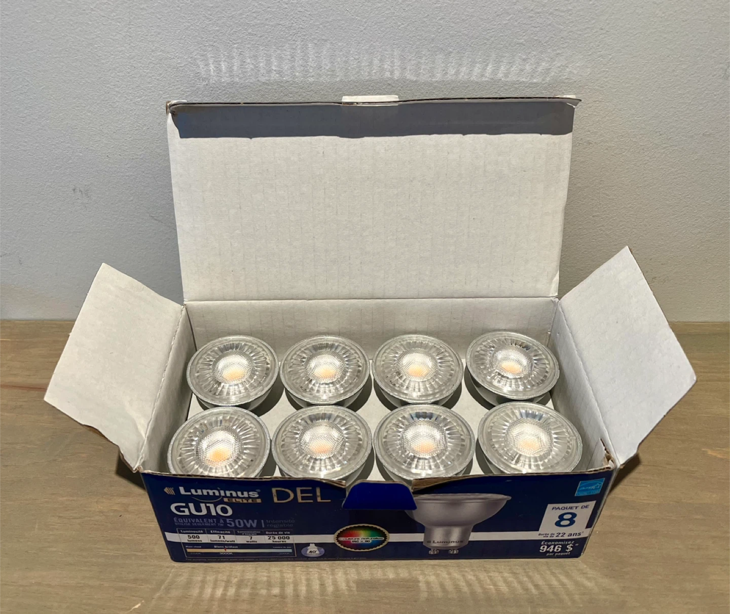 Luminus GU10 LED Bulbs - 8 Pack