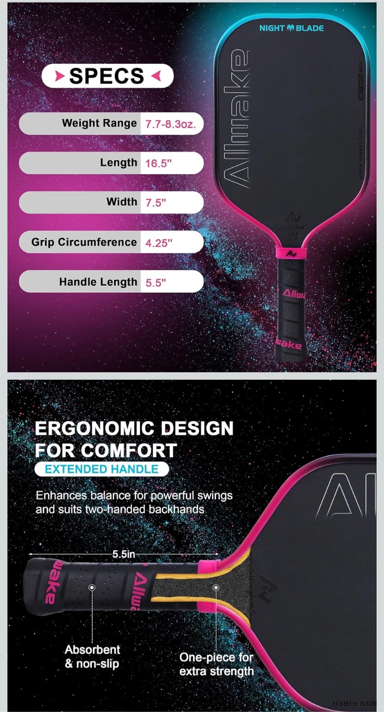 Allwake Night Blade Pickleball Paddle - photo 3