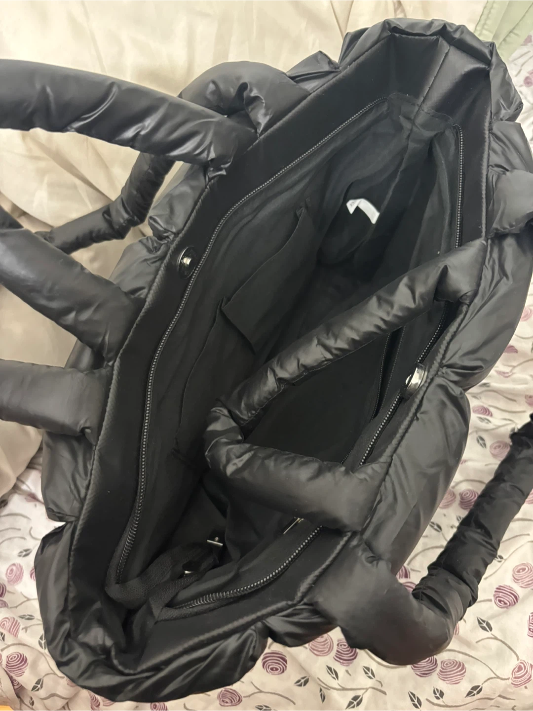 Puffy tote - black - photo 2