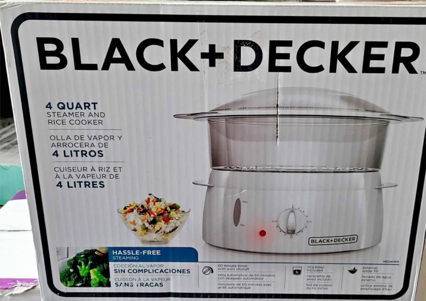 Black+Decker 4 Quart Steamer and Rice Cooker