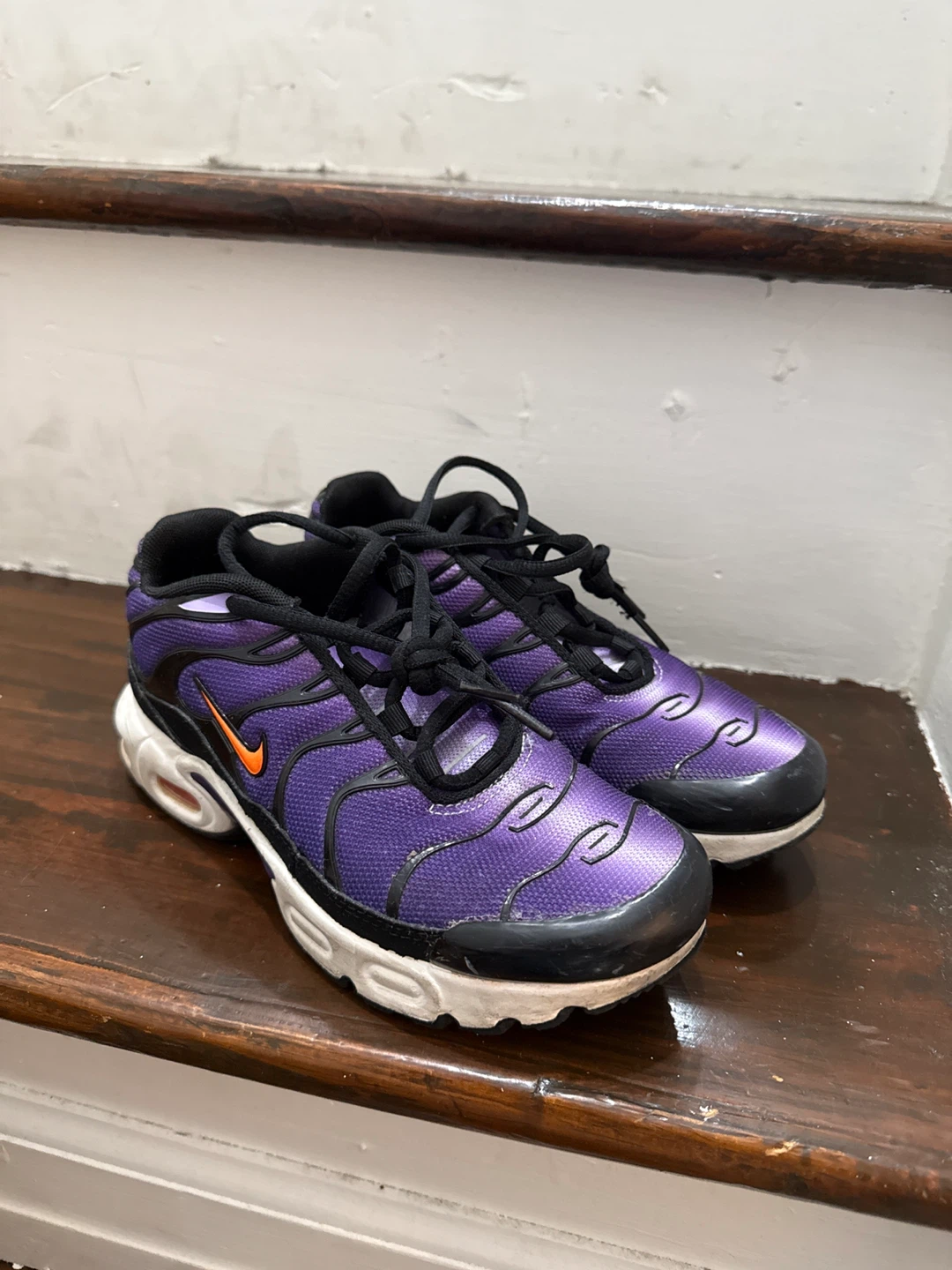Nike Air Max Plus TN SE Purple Orange Swoosh Sneakers
