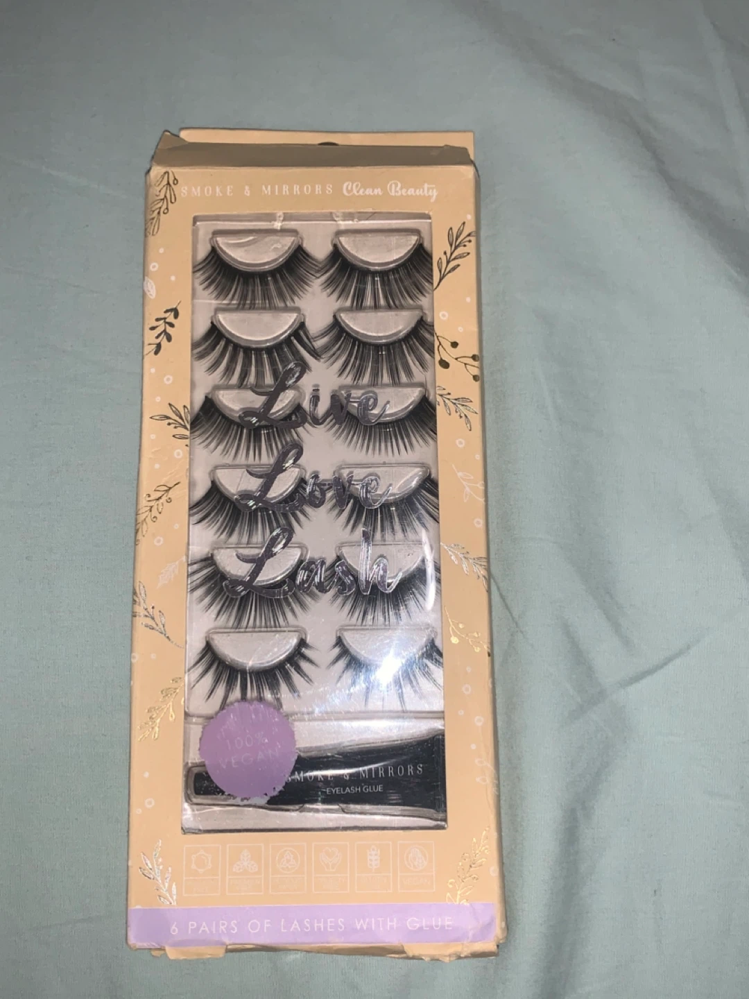 Moke & Mirrors False Eyelashes - 6 Pairs with Glue - photo 2