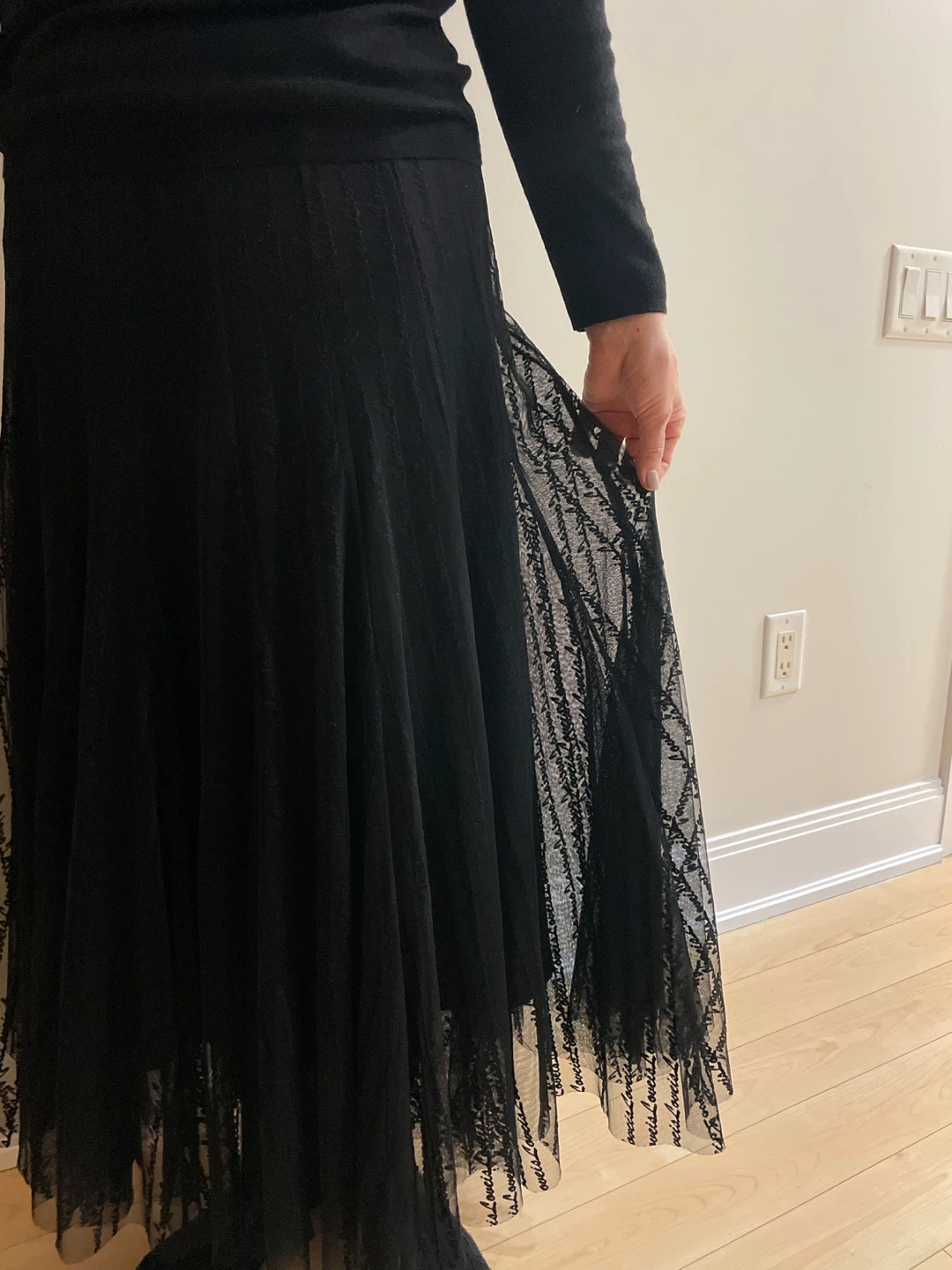 Japanese brand Black Lace Maxi Skirt - photo 3