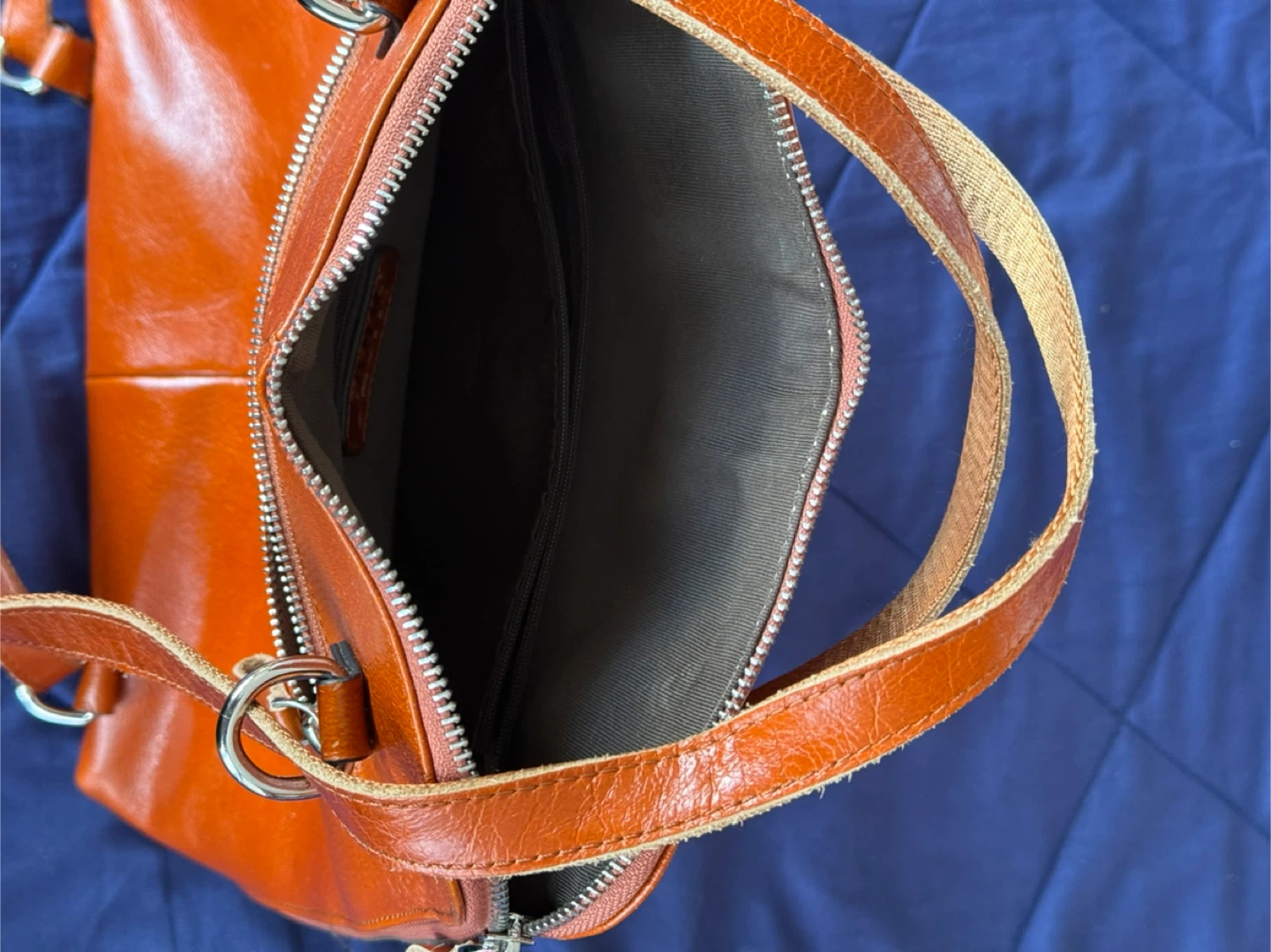 IsZone Brown Leather Backpack/Purse - photo 3