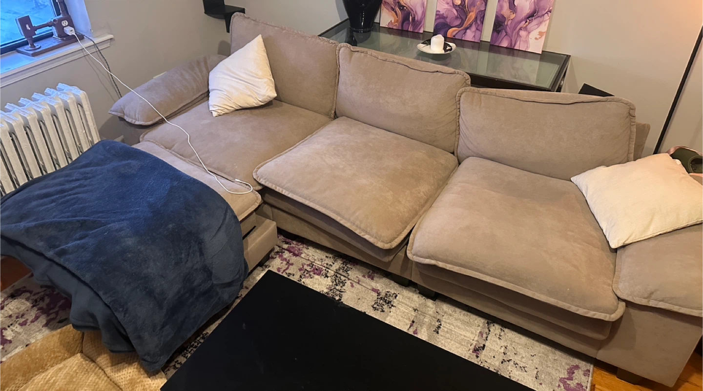 Sectional Sofa - Beige - photo 3