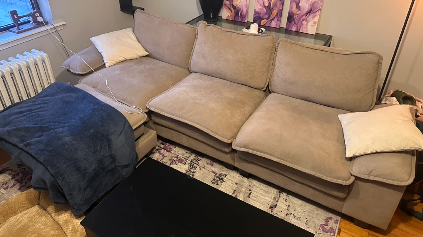 Sectional Sofa - Beige - photo 4