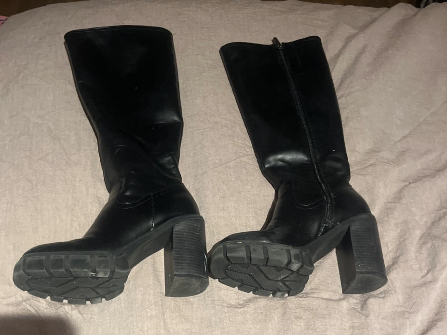 Nine West Black Knee-High Platform Boots