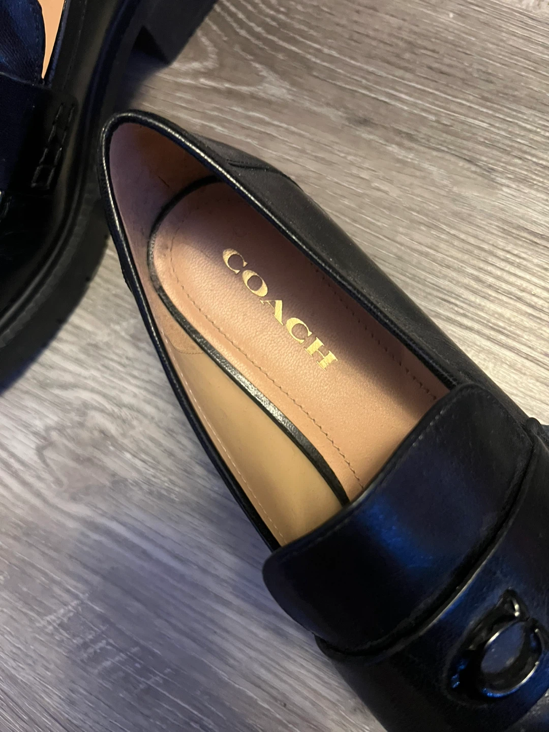 Coach Leah chunky sole leather loafers - photo 4