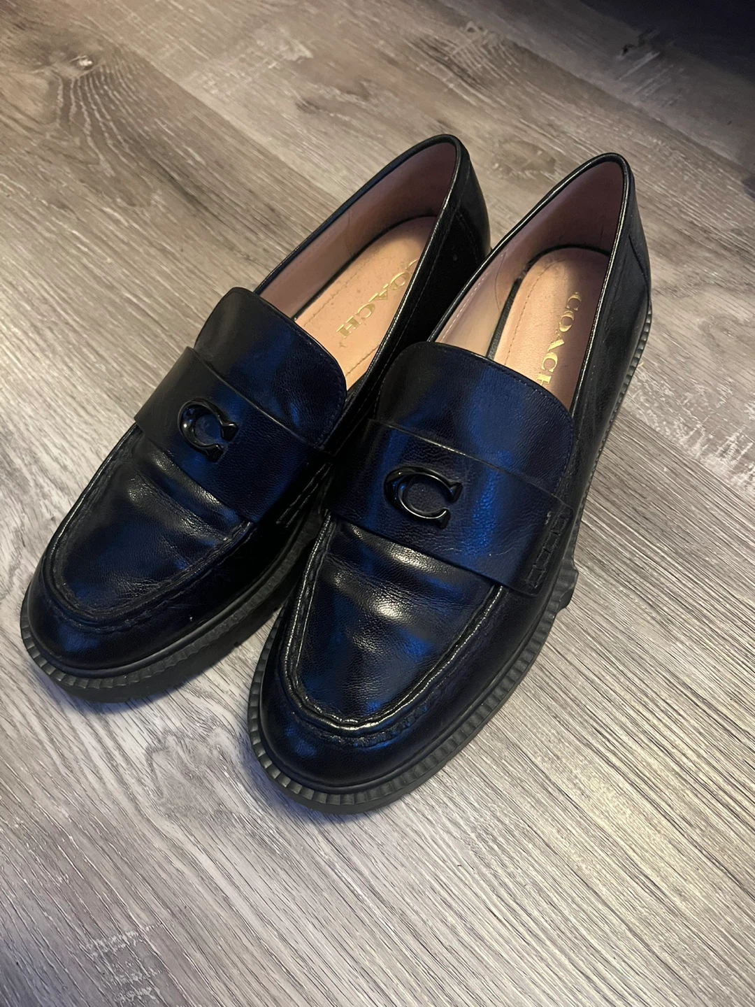 Coach Leah chunky sole leather loafers - photo 3