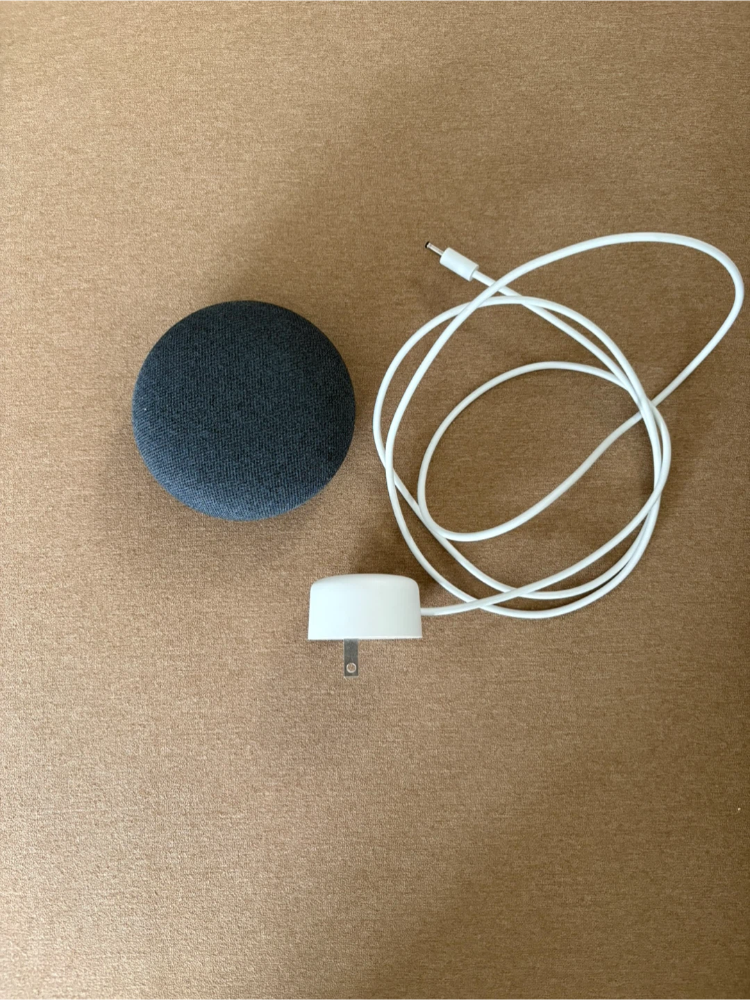 Google Nest Mini (Charcoal) with Power Adapter and Cable