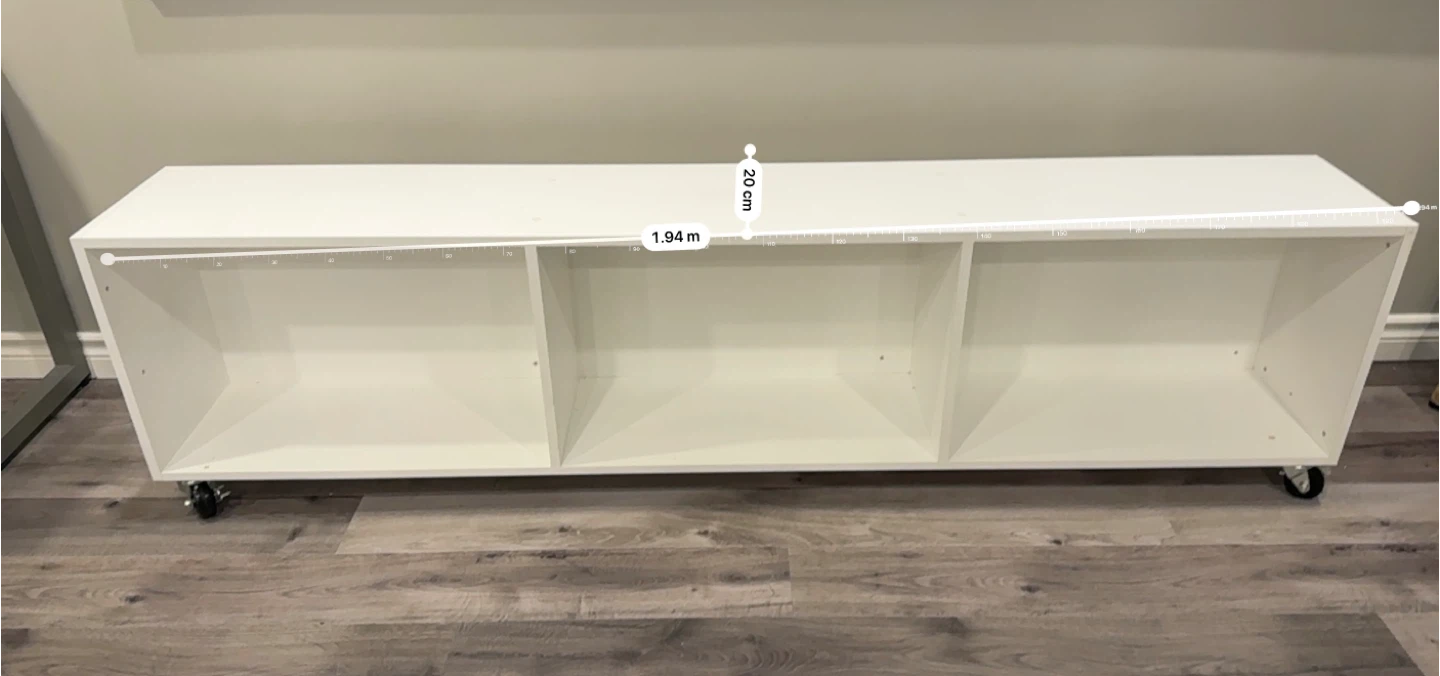 White 3-Cube Storage Shelf with Wheels - photo 3