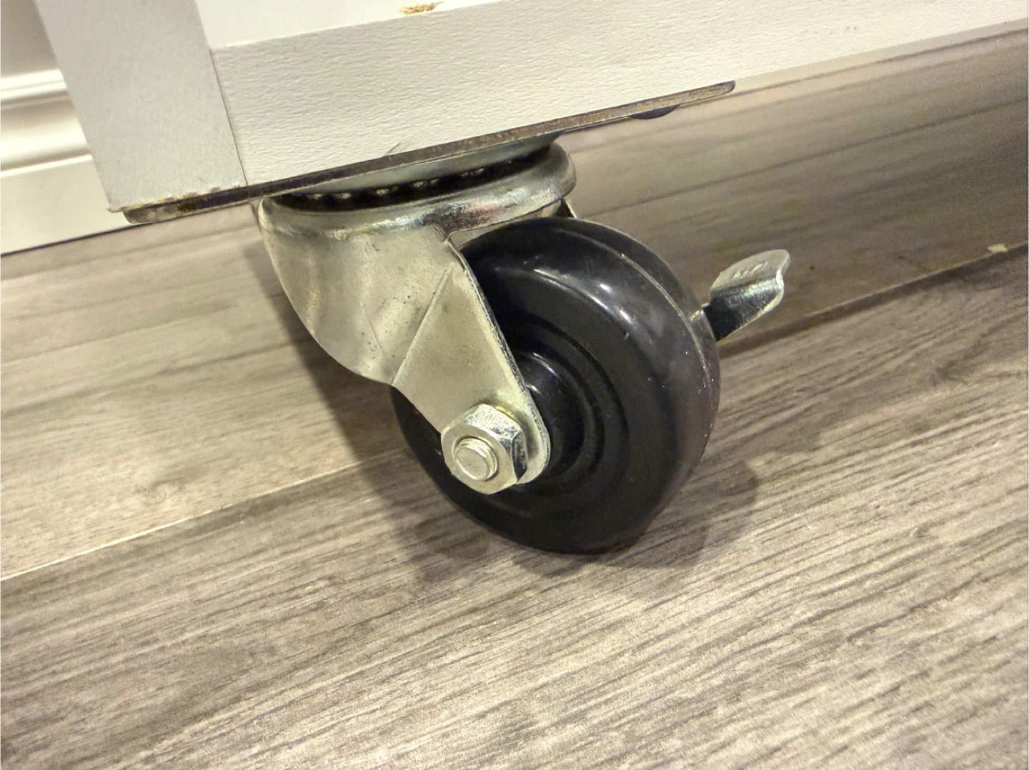 White 3-Cube Storage Shelf with Wheels - photo 5