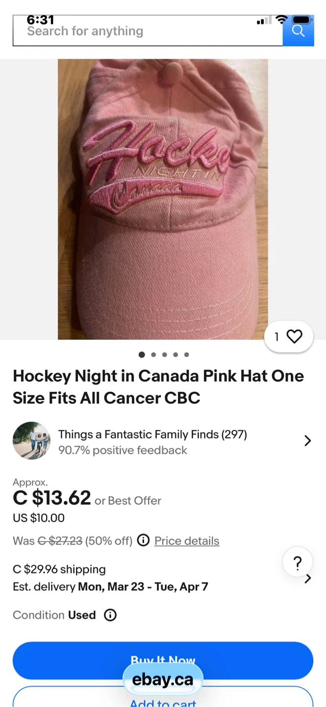 Hockey Night in Canada Pink Baseball Cap - photo 3