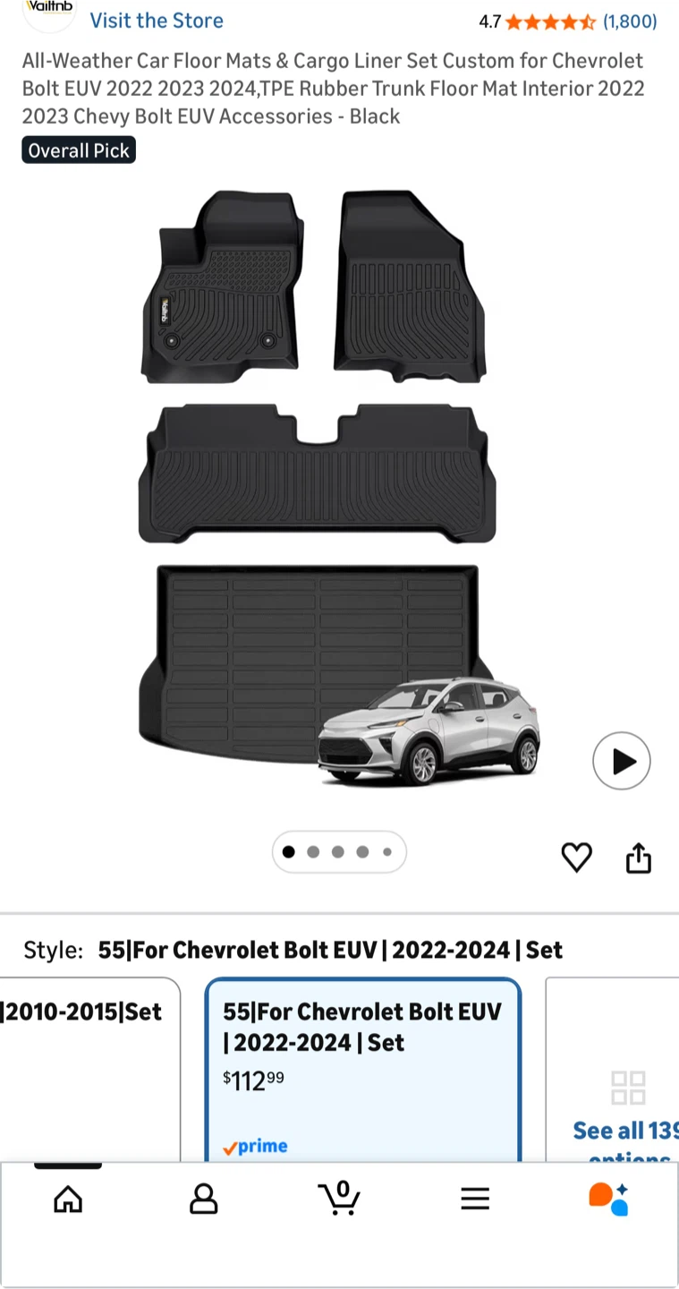 Chevy Bolt EUV 2022-2024 (Not EV) All Weather Floor Liners - photo 5