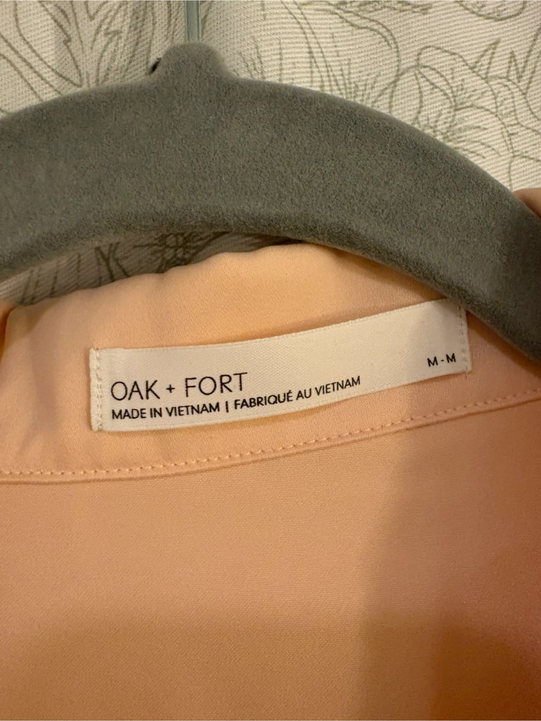 Oak + Fort Peach Cropped Button-Up Shirt - photo 2
