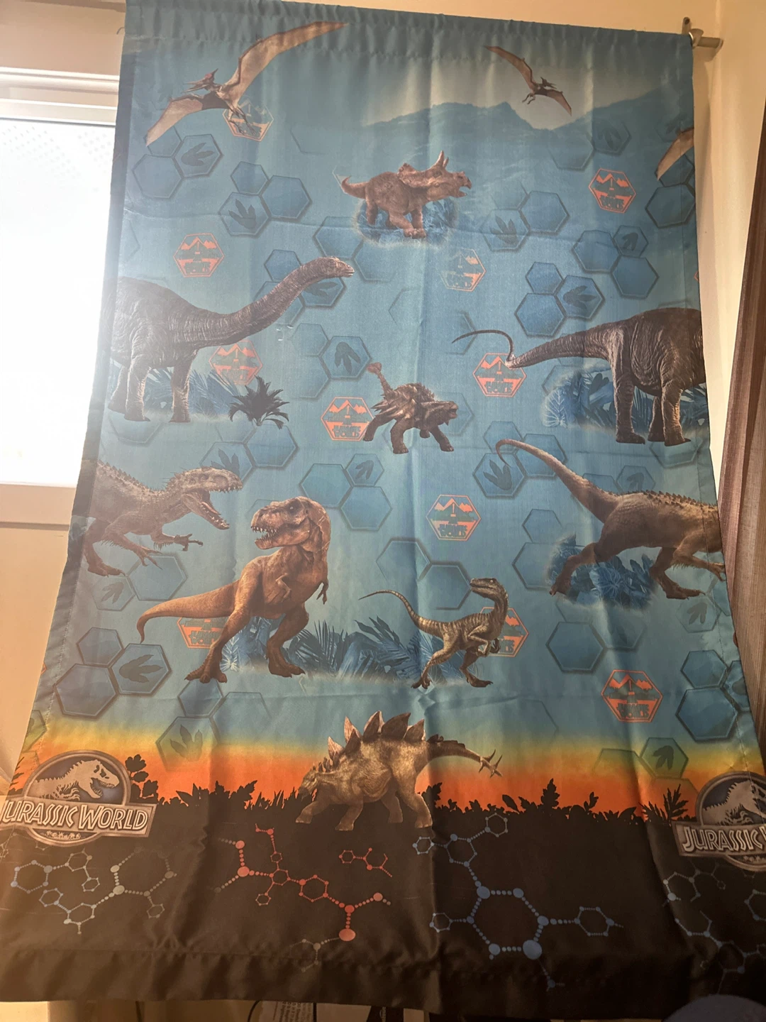 Jurassic World Dinosaur Curtain Panel - photo 2