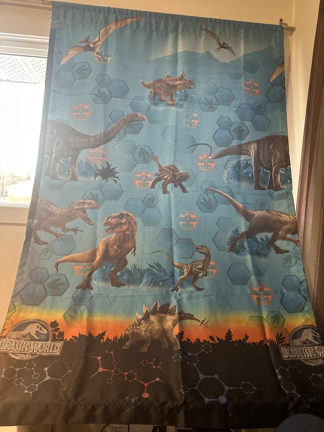 Jurassic World Dinosaur Curtain Panel