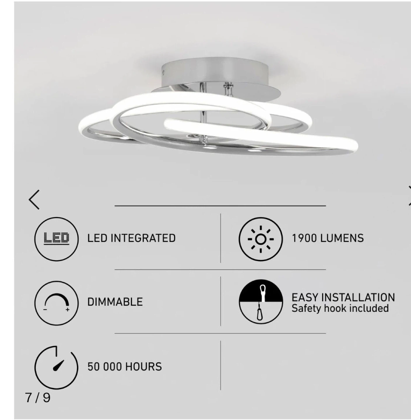 Artika Butterfly 16.61" LED Dimmable Flushmount Light Fixture - photo 3