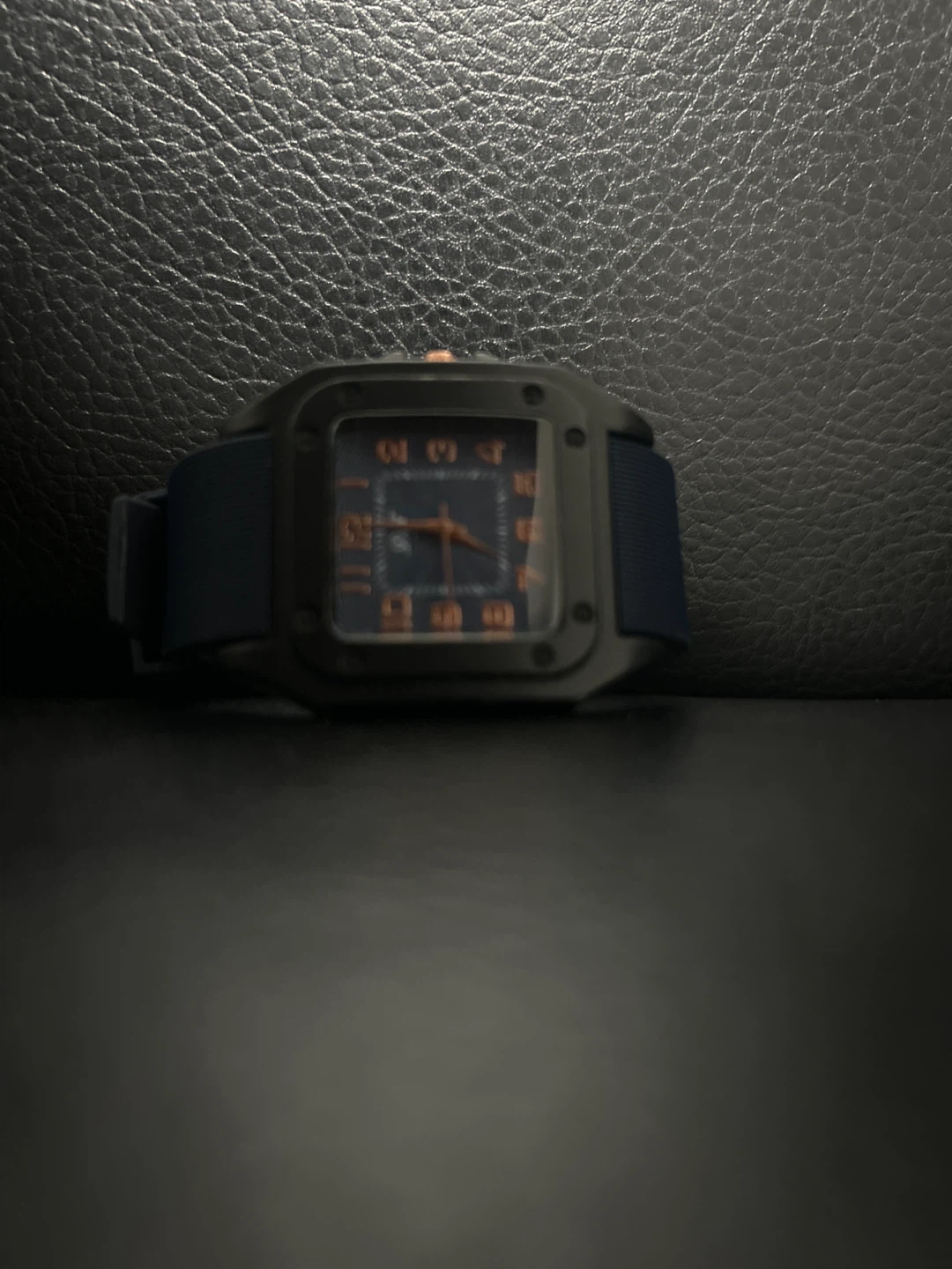 Two Square Face Watches - One Navy Blue, One Green - photo 3