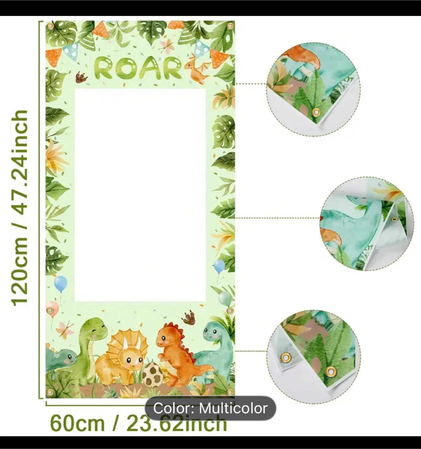 Dinosaur Photo Booth Prop Frame and Bean Bag Toss Game - photo 2