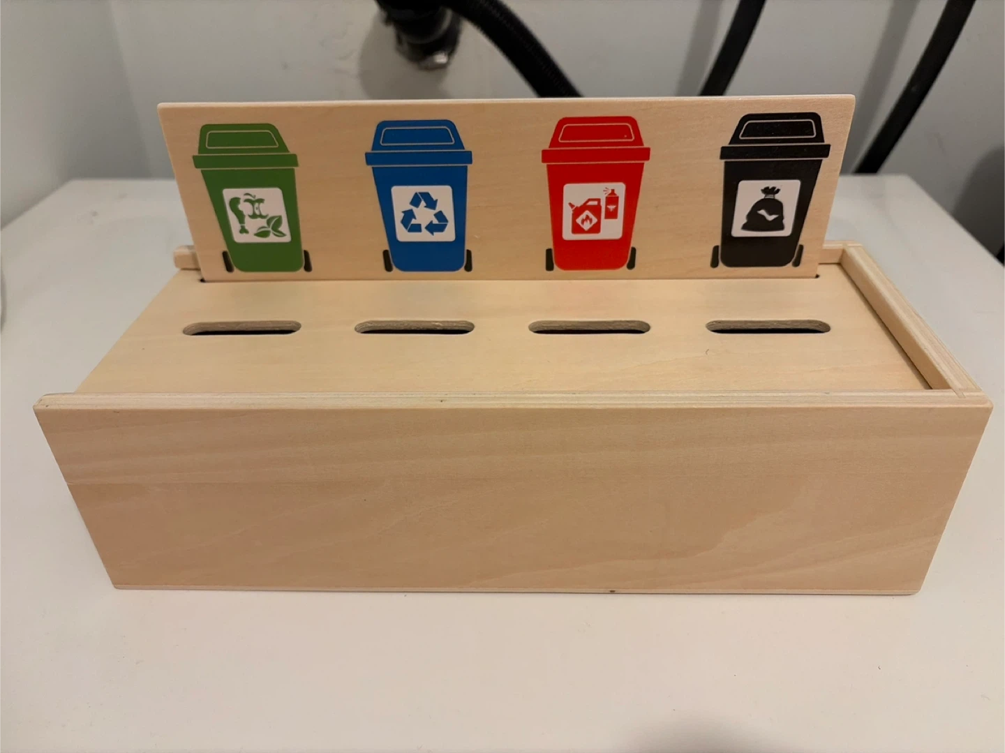 Wooden Sorting Toy - Recycling Bins - photo 2