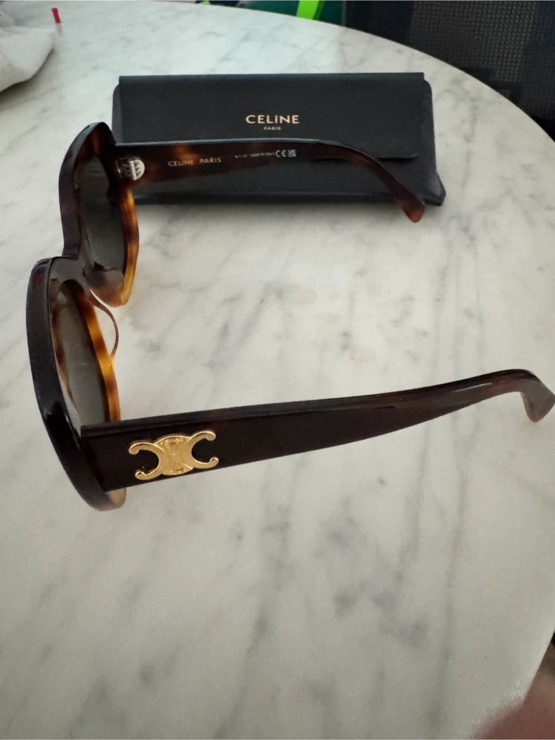 CELINE PARIS Tortoise Shell Sunglasses - photo 3