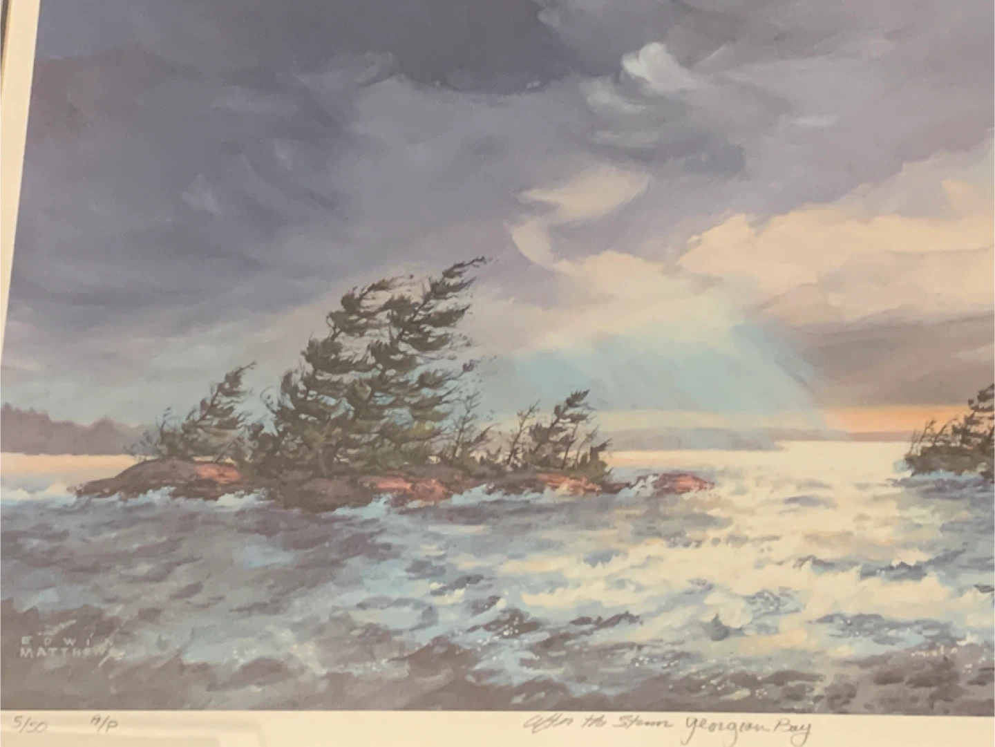 Framed Limited Edition Print – “After The Storm, Georgian Bay” - photo 2