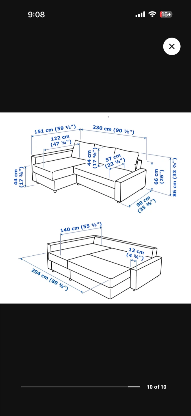 Dark Gray Sectional Sofa Bed with Chaise - photo 3