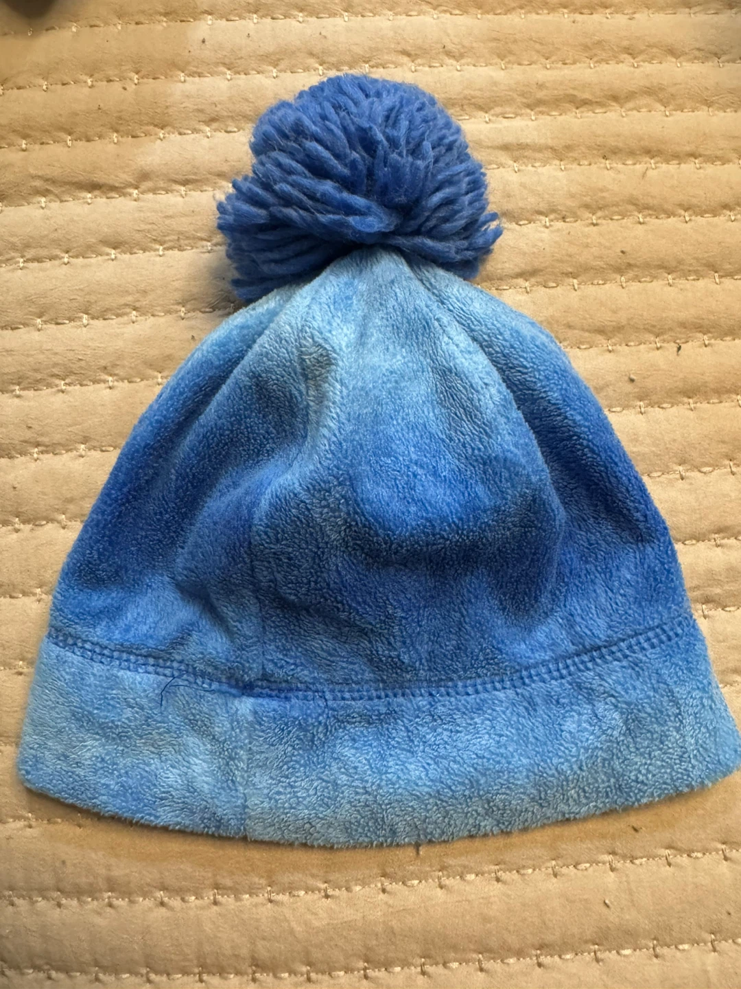 Blue Pom Pom Beanie Kids size 2T-5T