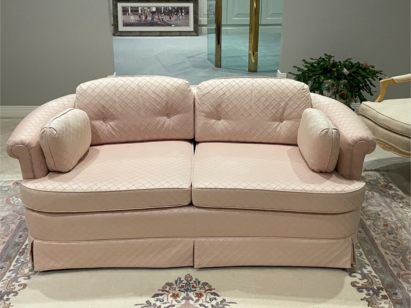 Two Matching Loveseat Sofas
