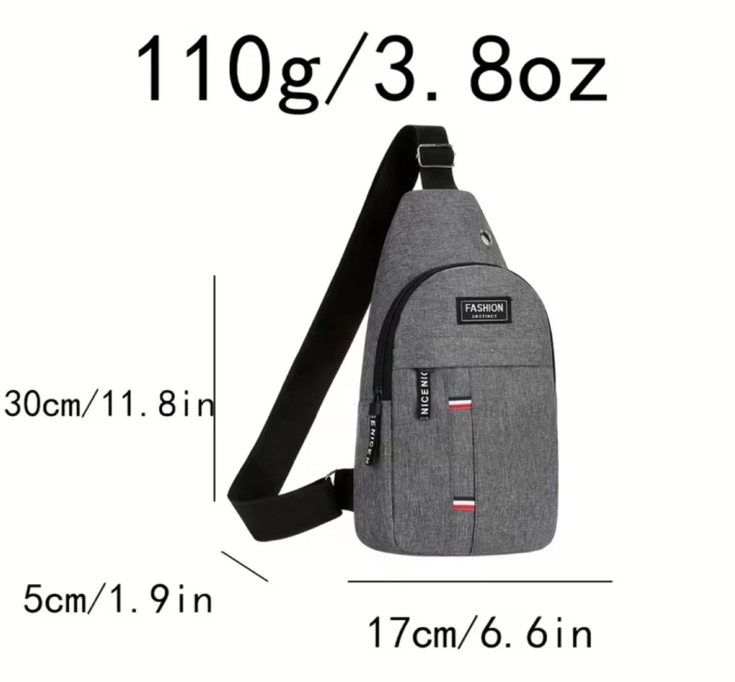 New ! Men Sling Bag ( black) - photo 3