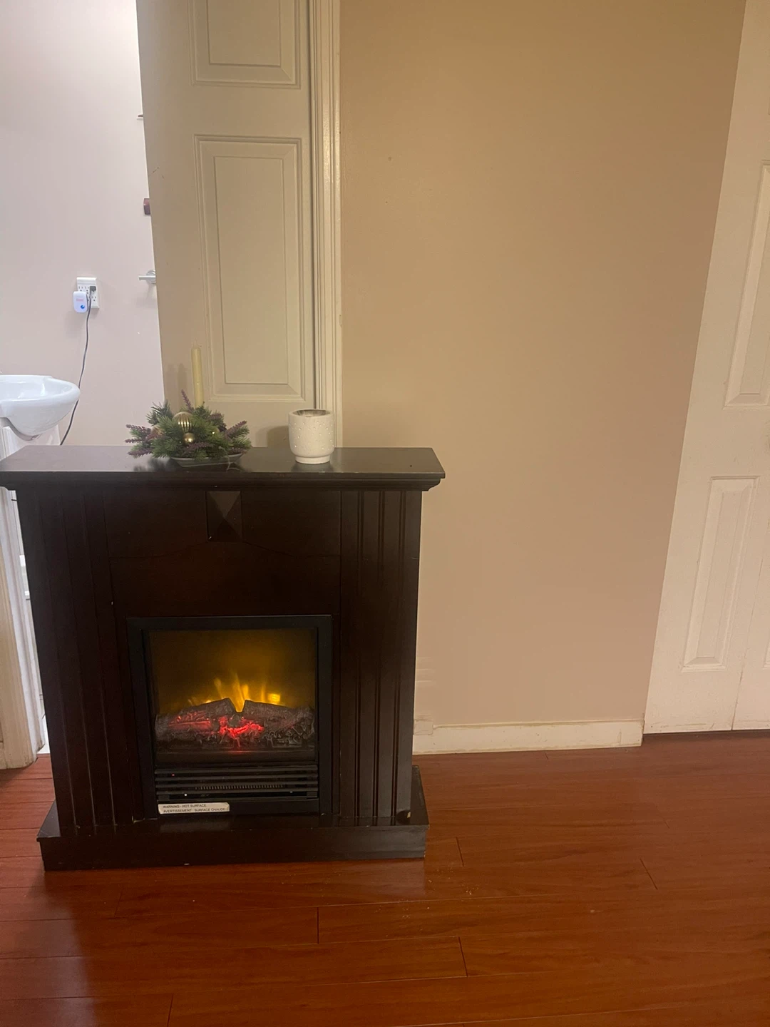 Dark Wood Electric Fireplace - photo 2