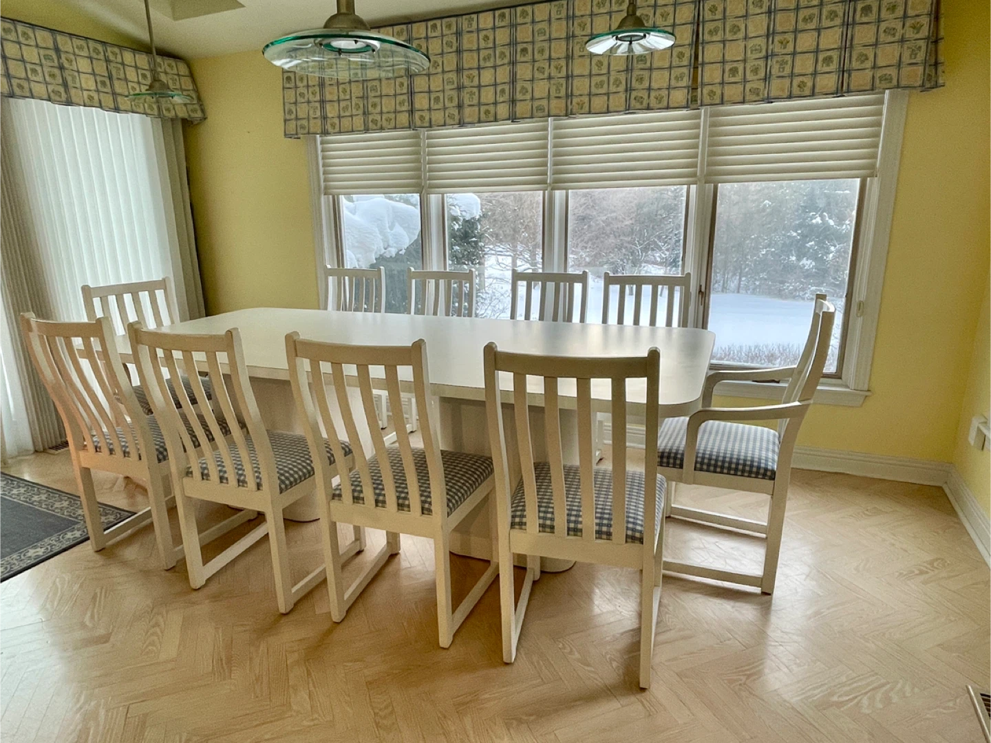 White Extra Large White Dining Table