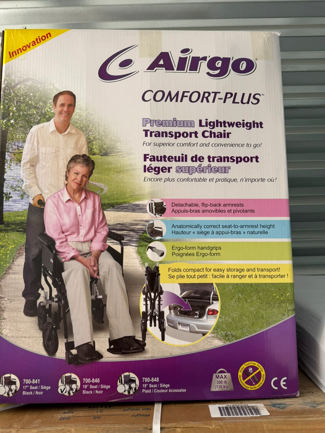 AIRGO TRANSPORT CHAIR NEW