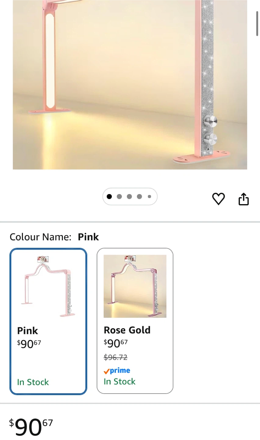 Pink Foldable LED Desk Lamp with Phone Stand - photo 5