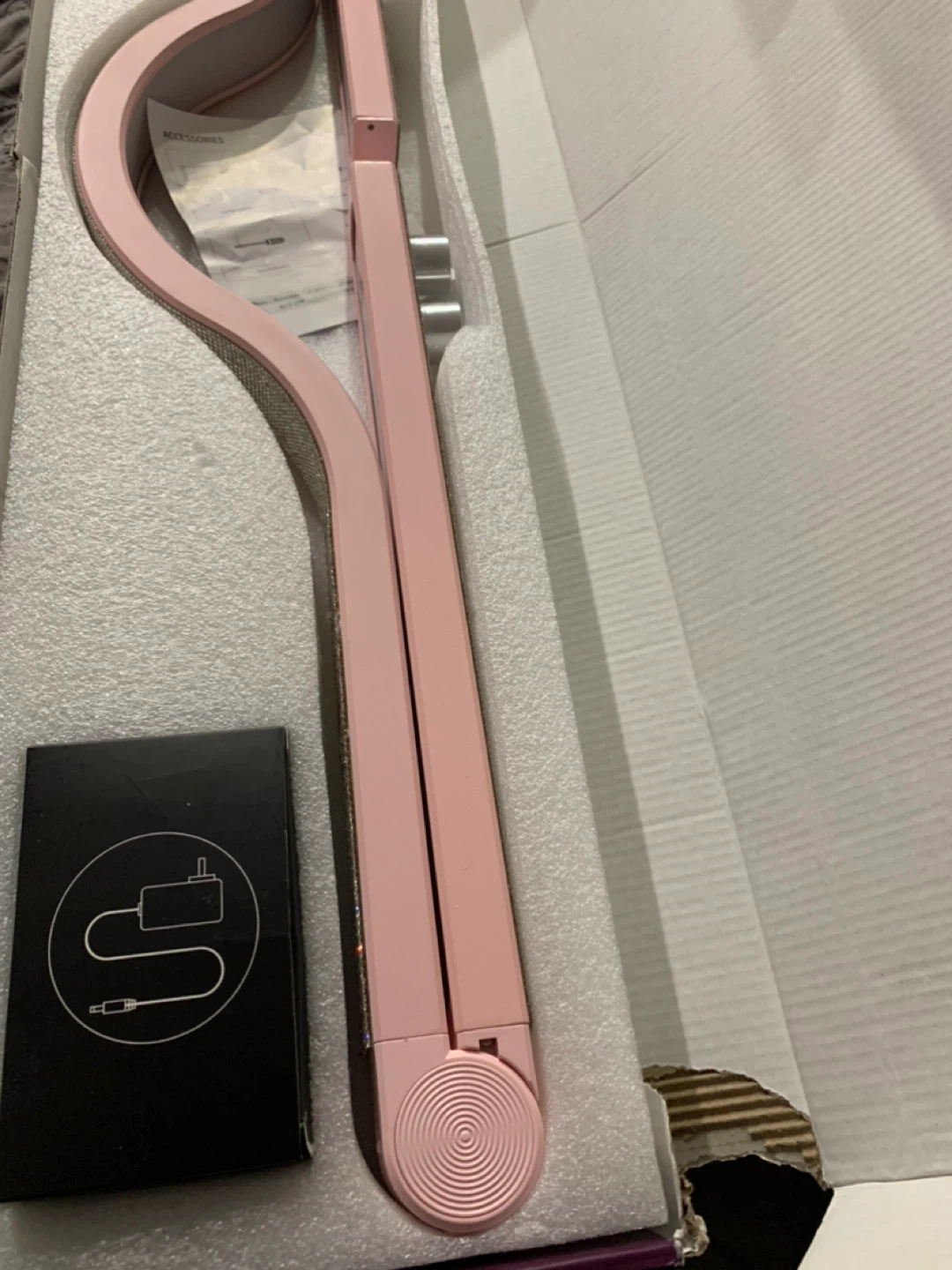 Pink Foldable LED Desk Lamp with Phone Stand - photo 4