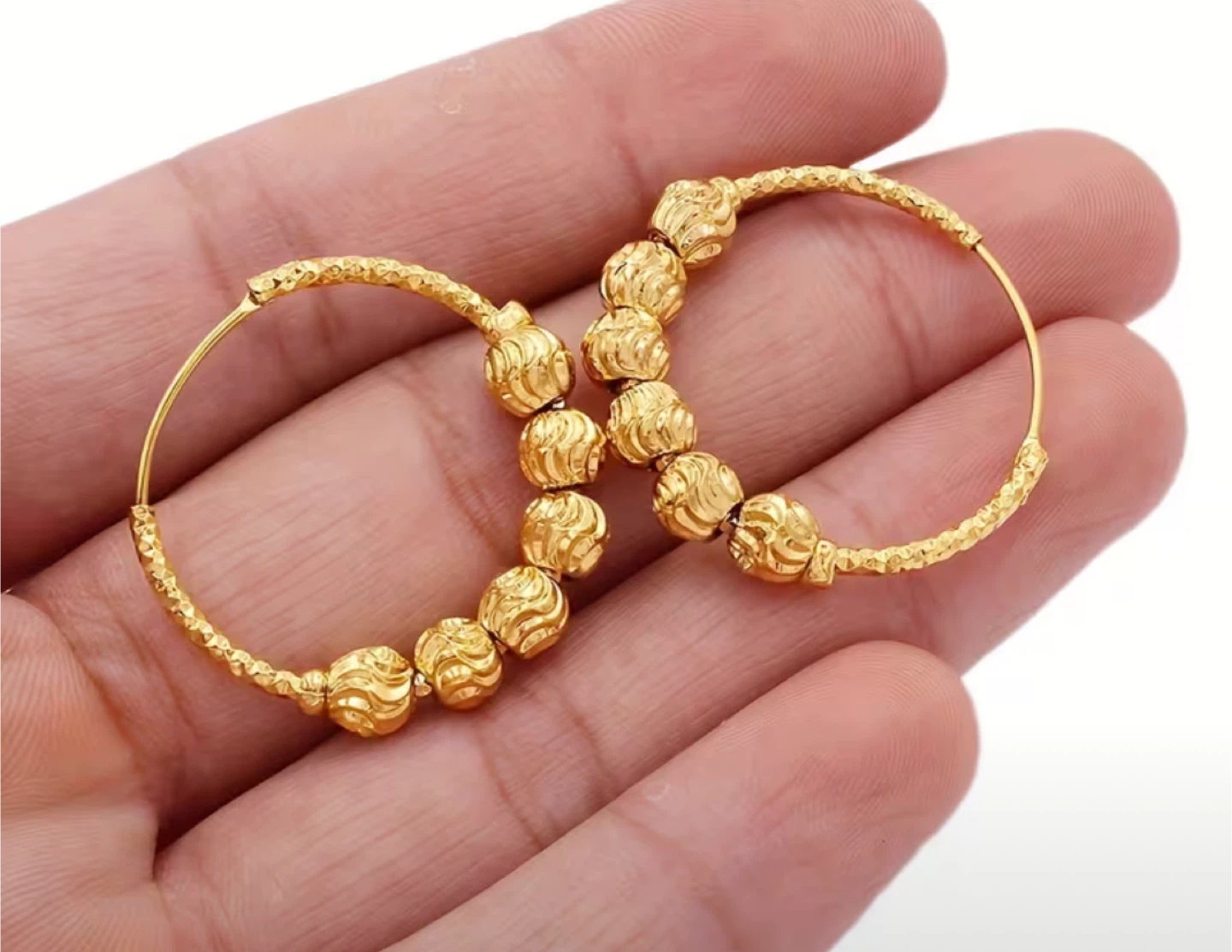 18 karat gold plated earrings for $40