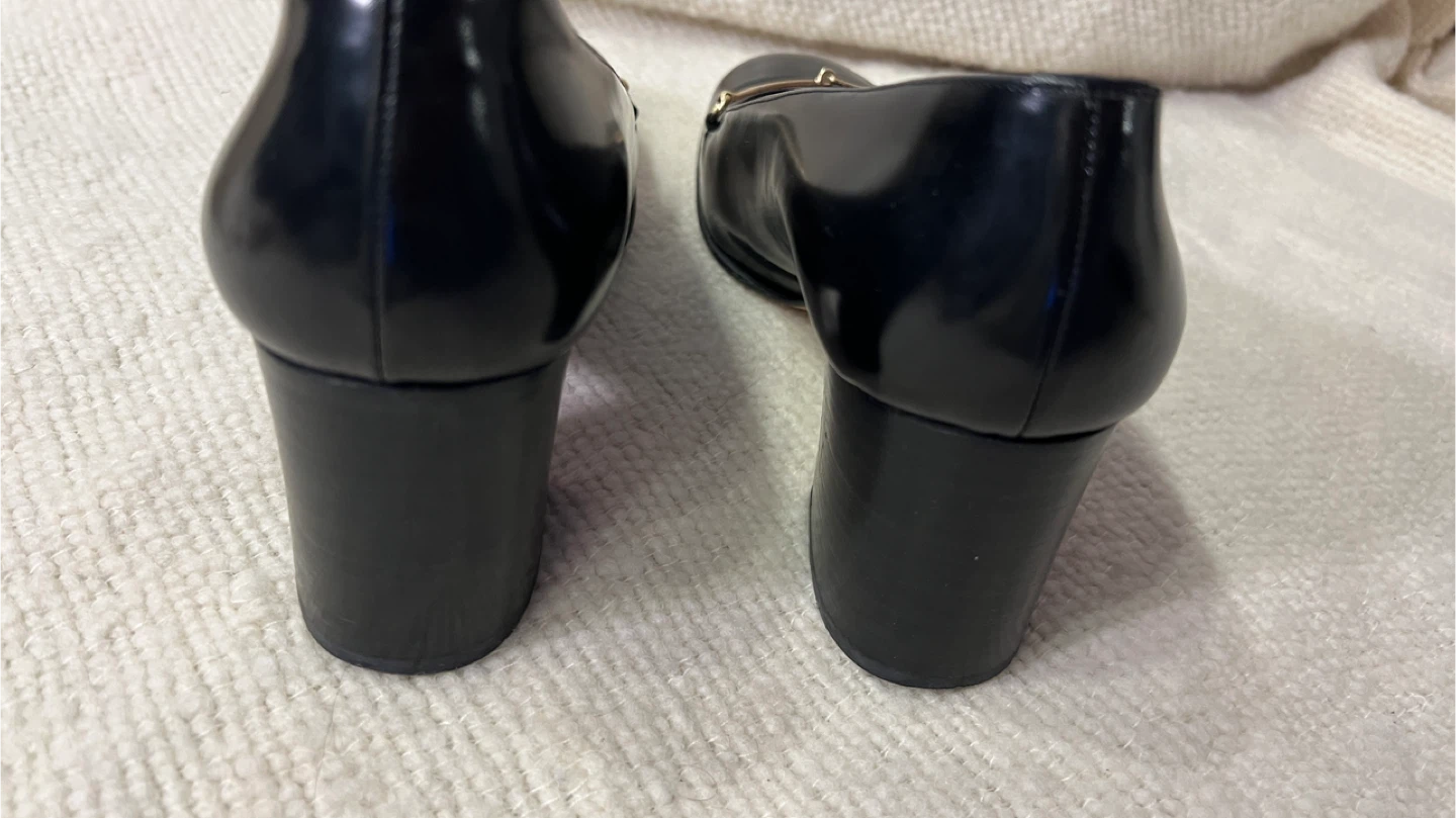 Gucci Black Leather Horsebit Block Heels - photo 4