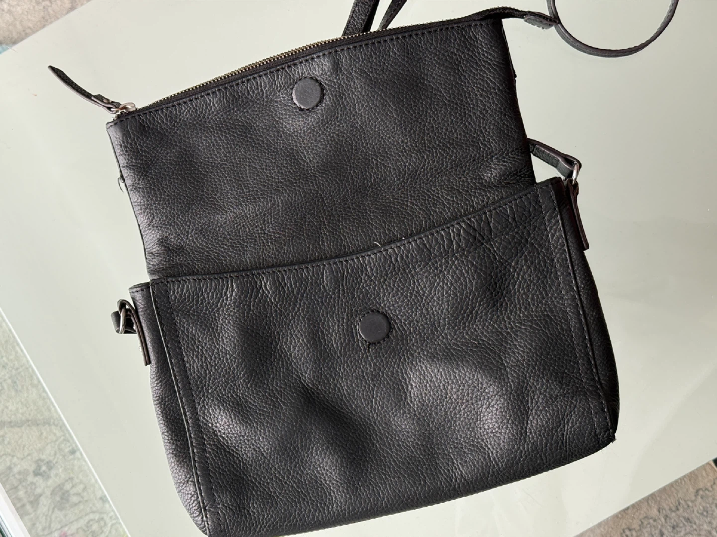 Lodis Black Leather Crossbody Bag - photo 3