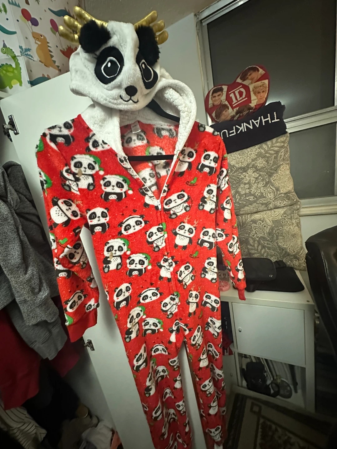 Kensie Girl Panda Fleece Pajama Sleepsuit Size 8/10