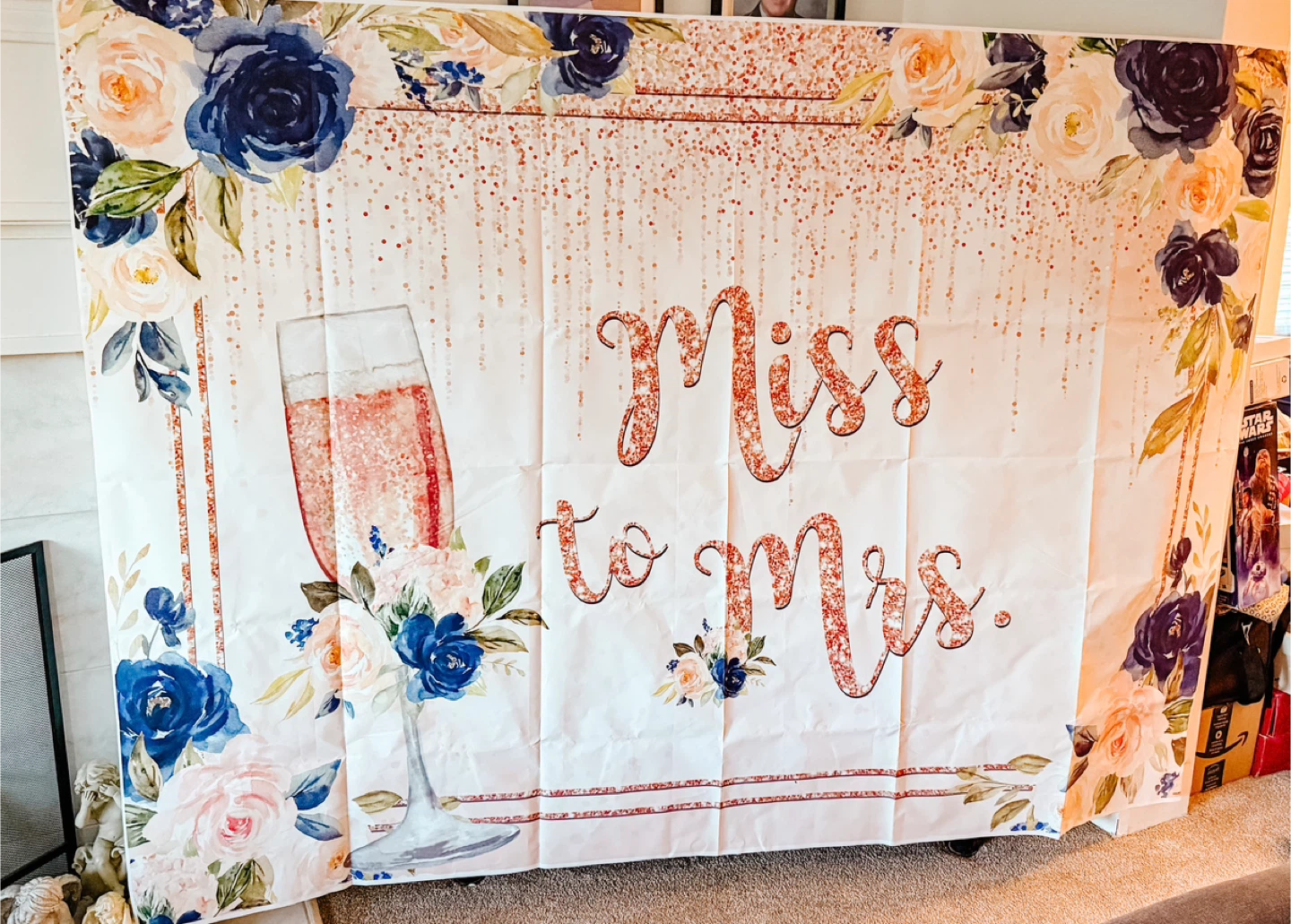 Miss to Mrs. Bridal Shower Photo Booth Backdrop