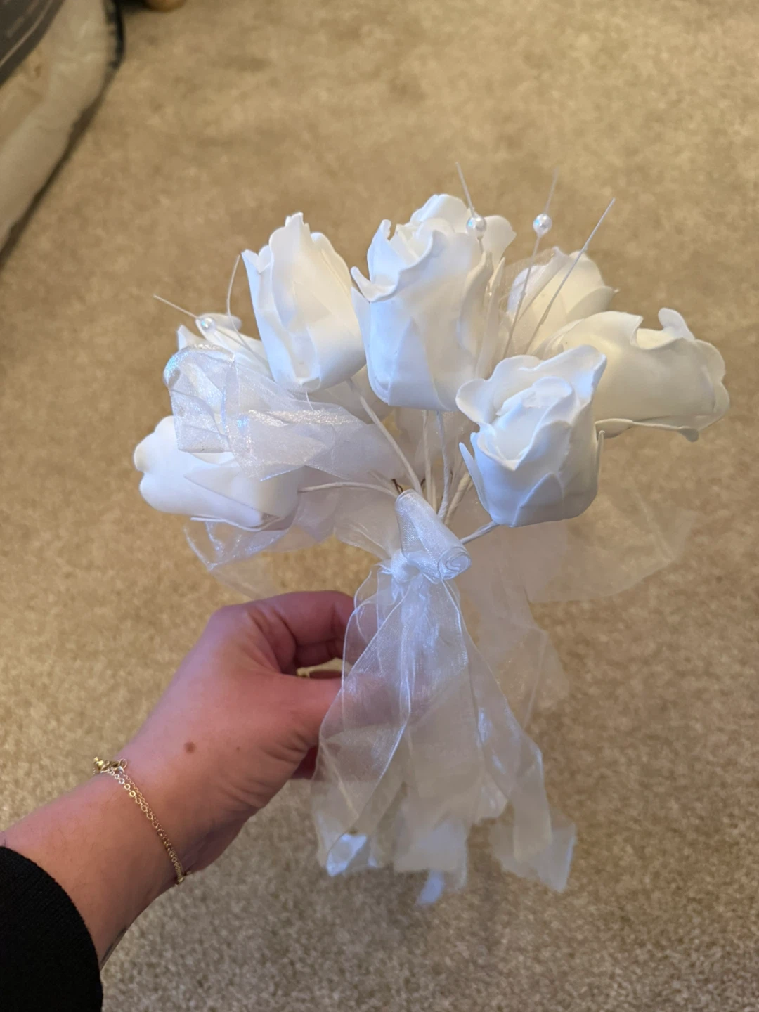 White Rose Foam Bouquet - photo 2