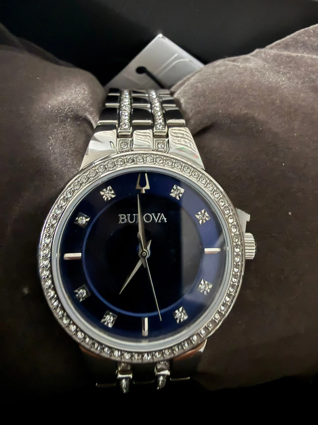 Bulova Ladies' Crystal Phantom 3-Hand Quartz Watch - Blue - photo 4