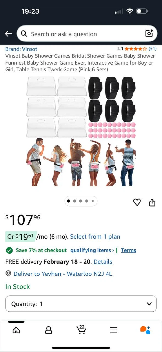 Vinsot Baby Shower Twerk Game Set – NEW 🎉💗