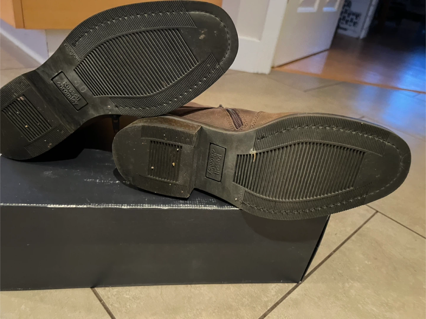 Brown Suede Ankle Boots with Buckle Detail - photo 4