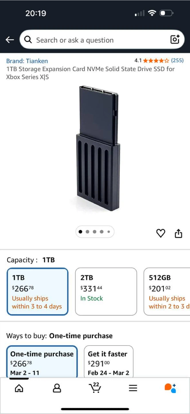 Tianken 1TB Storage Expansion Card for Xbox