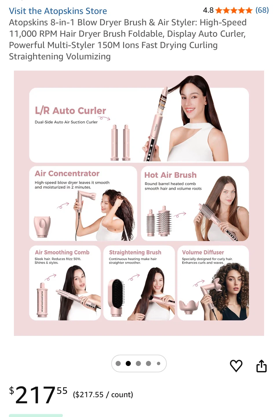 Atopskins 8-in-1 Hot Air Styler Brush - photo 2