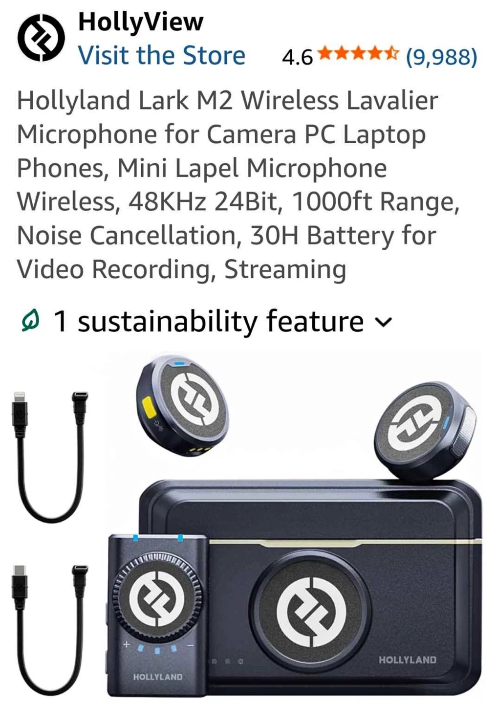 Hollyland Lark M2 Wireless Lavalier Microphone System