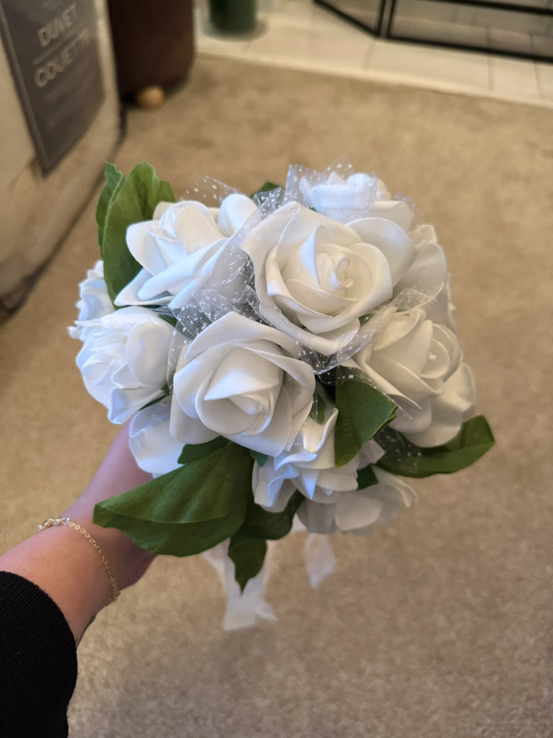 White Rose Foam Bouquet - photo 3